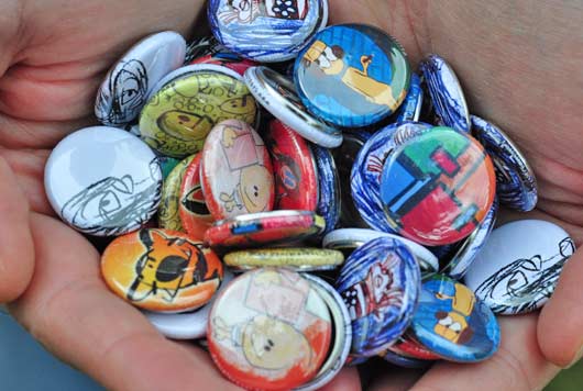 My illustrations in button form My illustrations in button form
