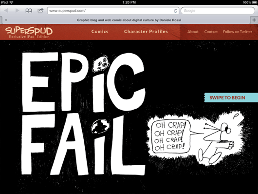 Keeping the UI simple for iPad web app version of Superspud.com