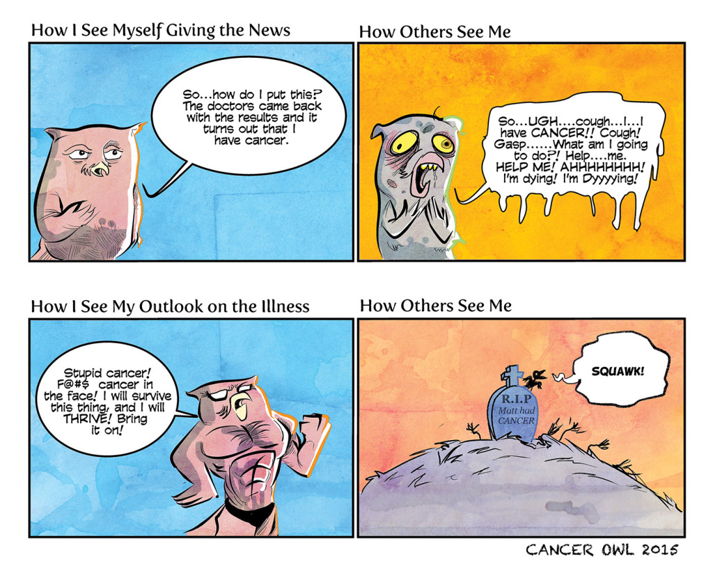"How they see me" CancerOwl comic