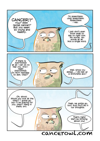 "Hearing the News, Part 1" CancerOwl comic