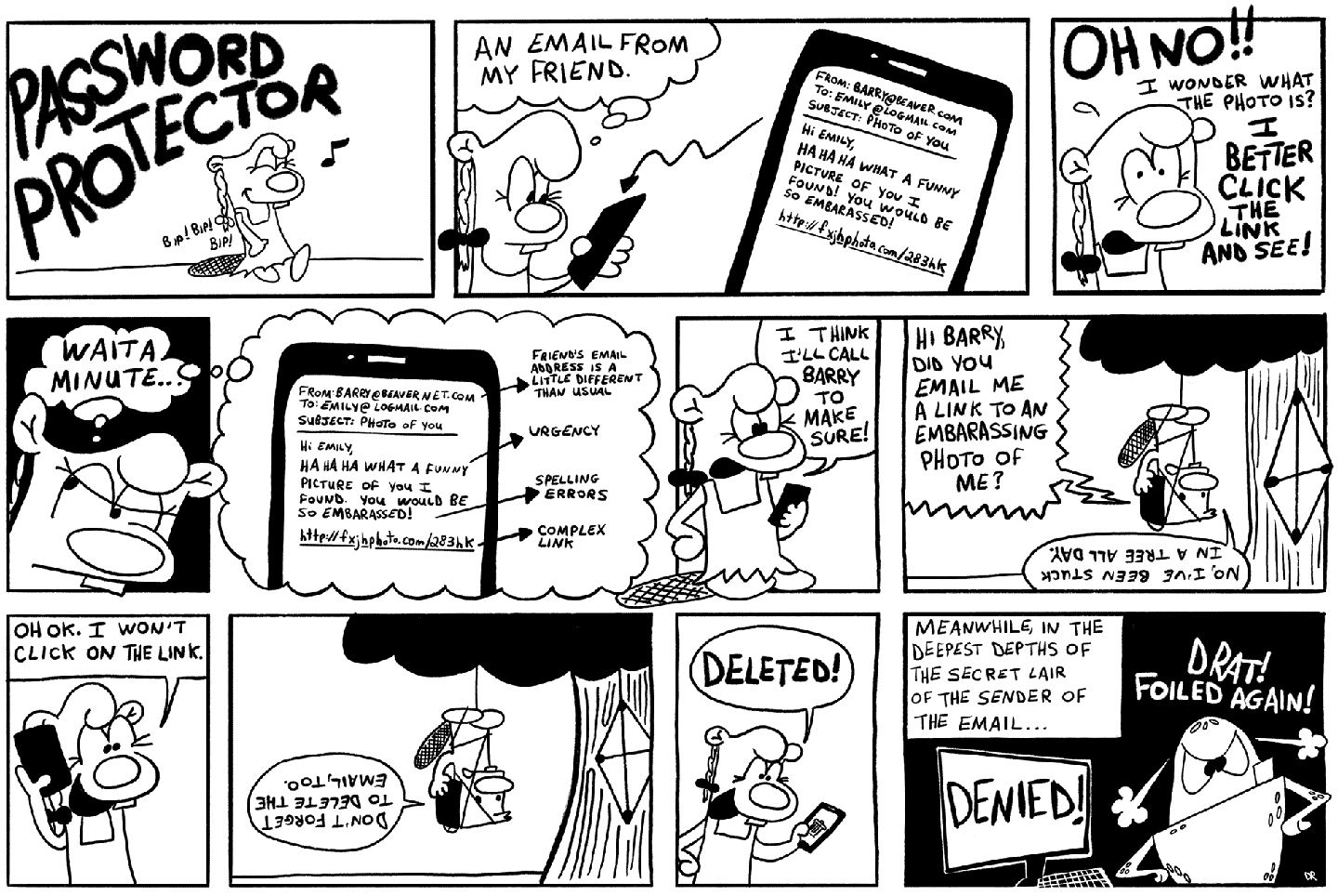 The comic strip in discussion in English